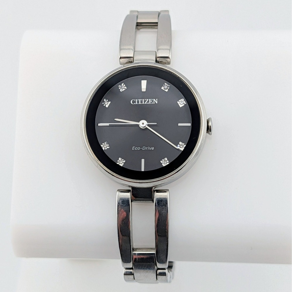 Citizen Axiom E031 Eco-Drive Women's 28mm Genuine Diamond Sunburst Dial Watch